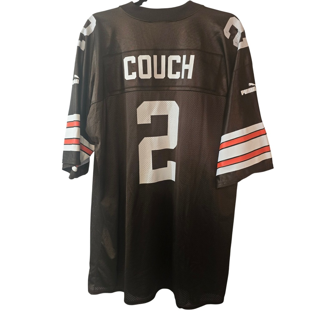 Vintage Puma Cleveland Browns Tim Couch #2 Football Jersey Men XL Brown USA Made - Picture 5 of 11